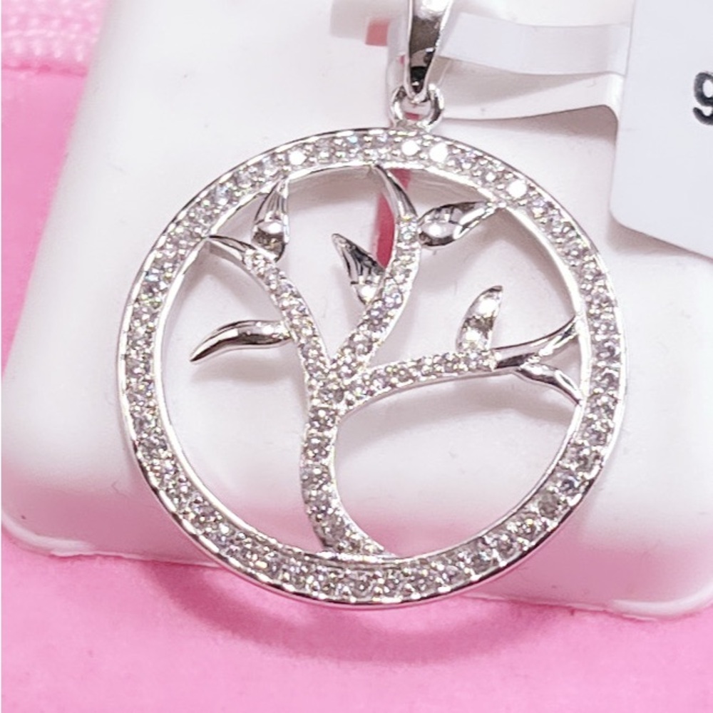 Elegant Silver Tree Pendant Necklace